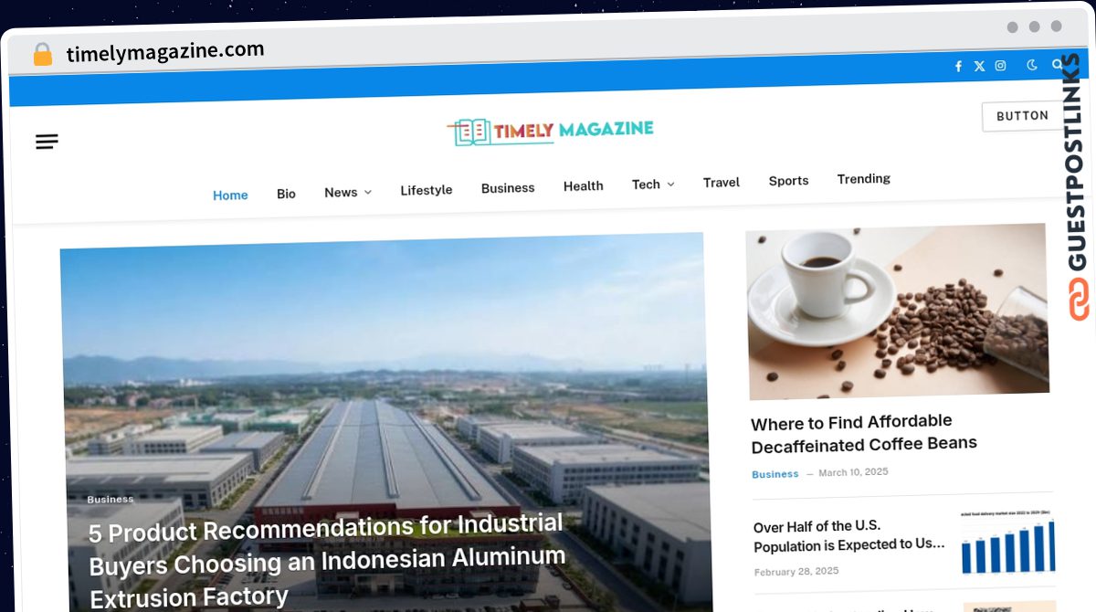Publish Guest Post on timelymagazine.com