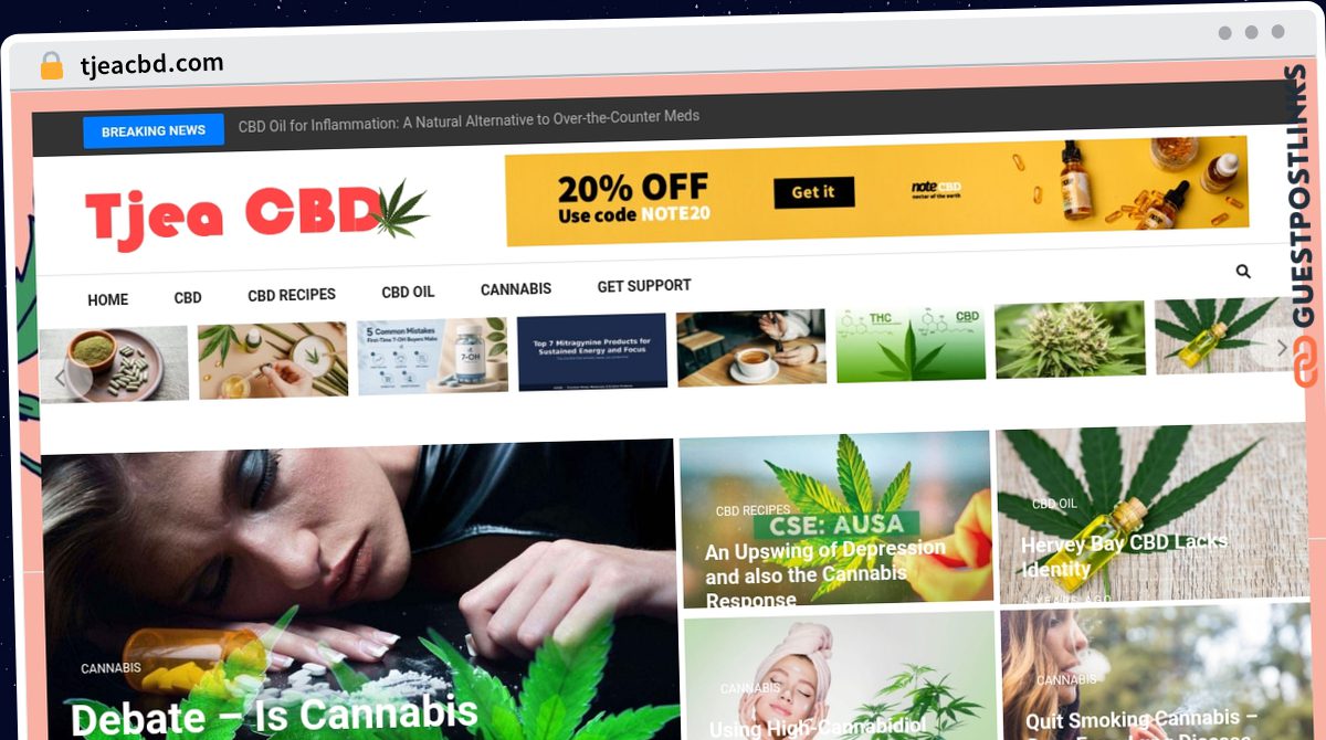 Publish Guest Post on tjeacbd.com