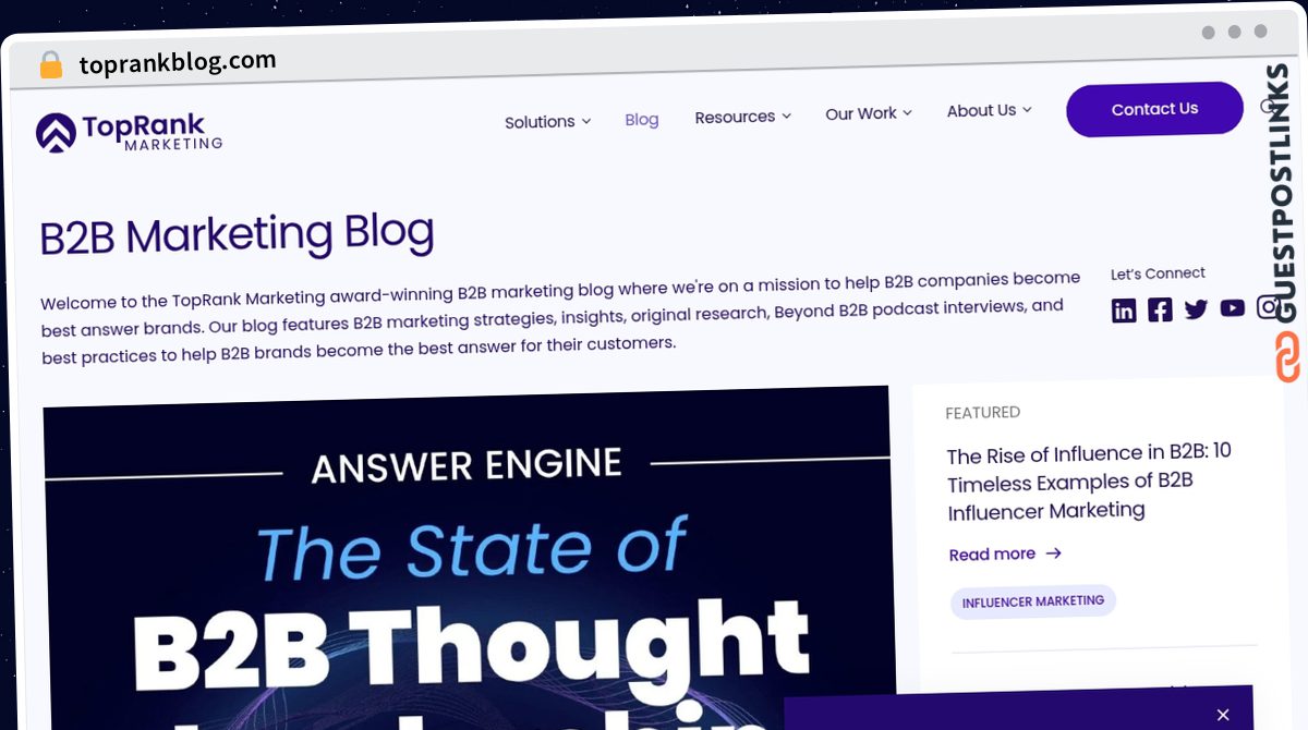 Publish Guest Post on toprankblog.com