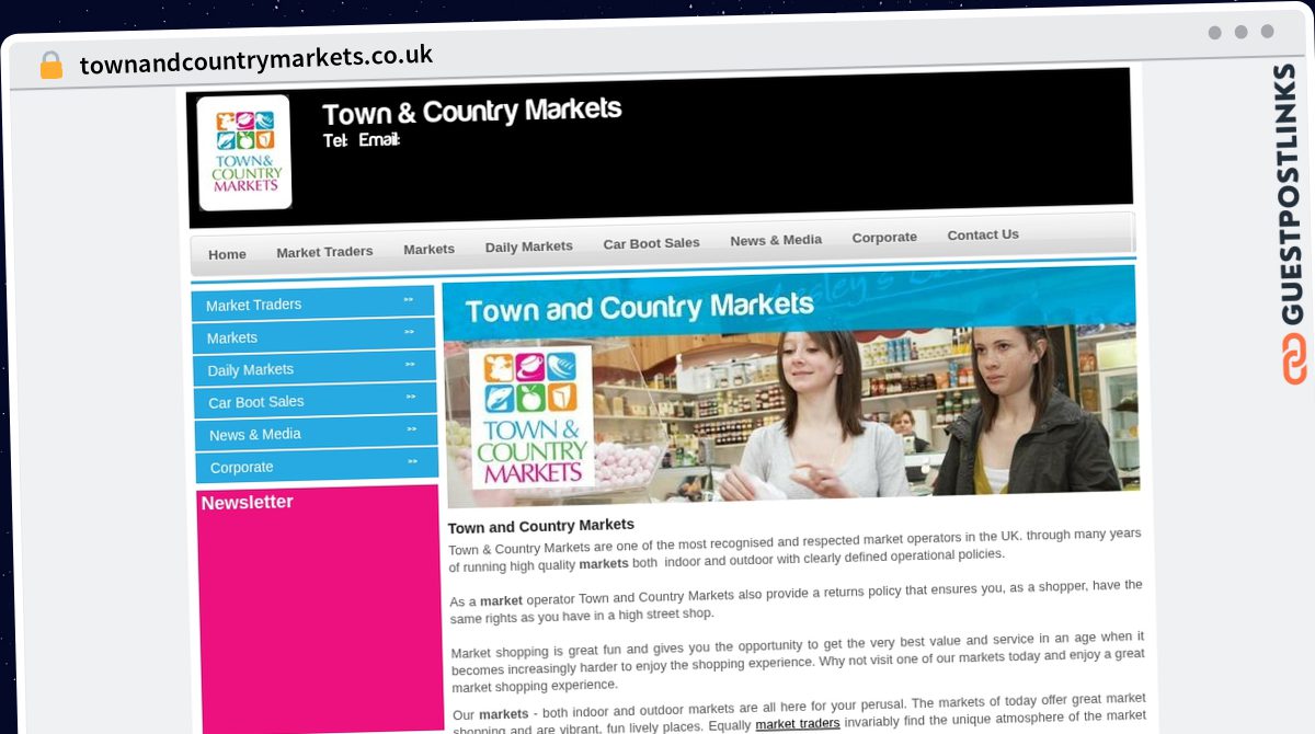 Publish Guest Post on townandcountrymarkets.co.uk