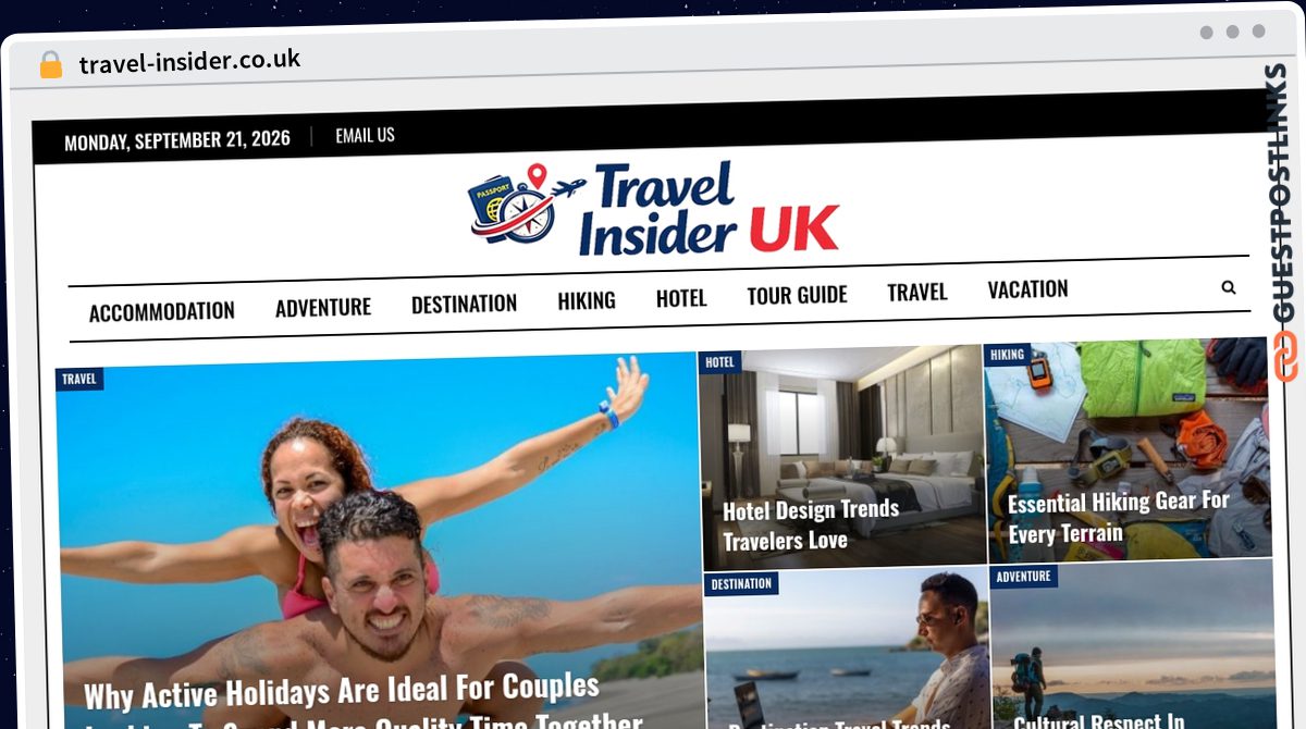 Publish Guest Post on travel-insider.co.uk