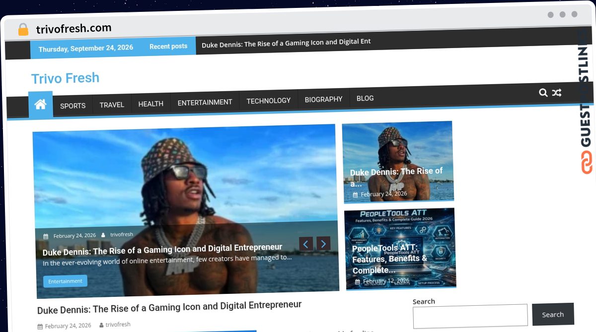 Publish Guest Post on trivofresh.com