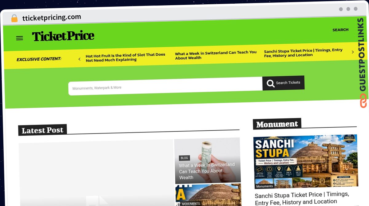 Publish Guest Post on tticketpricing.com