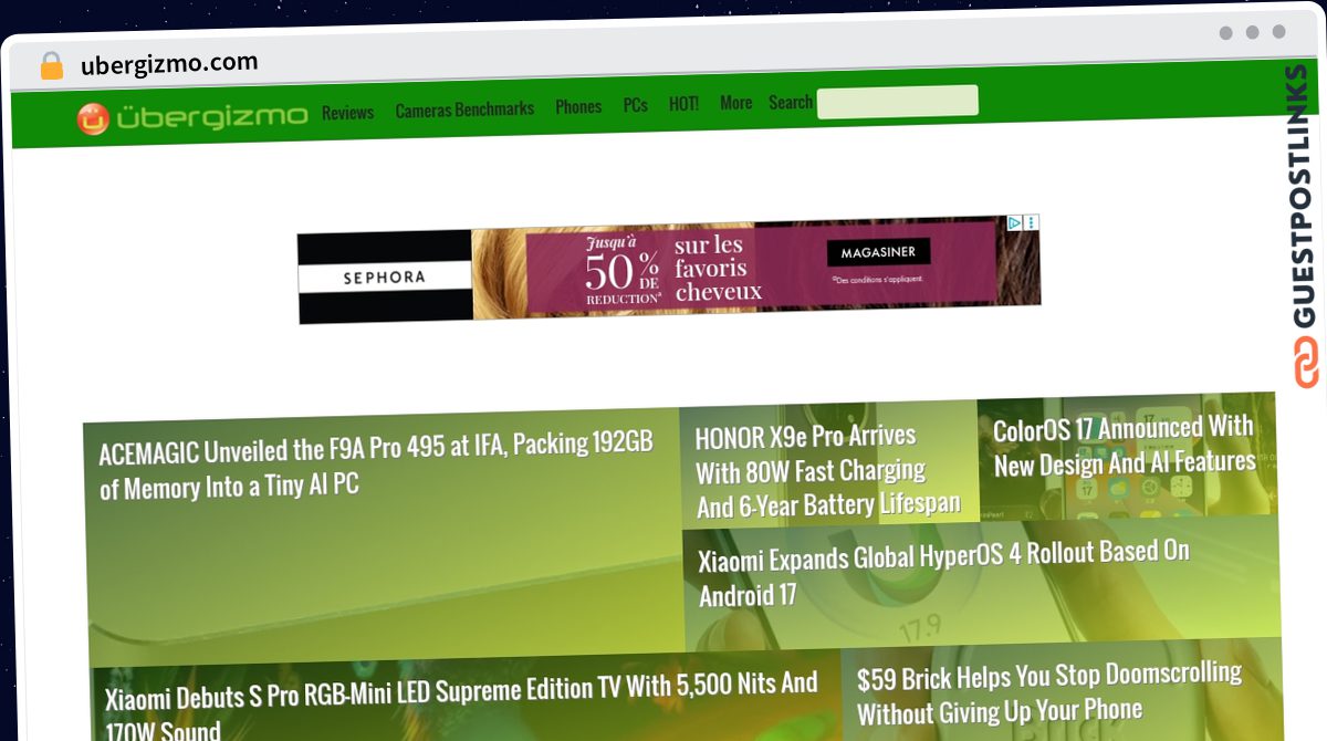 Publish Guest Post on ubergizmo.com