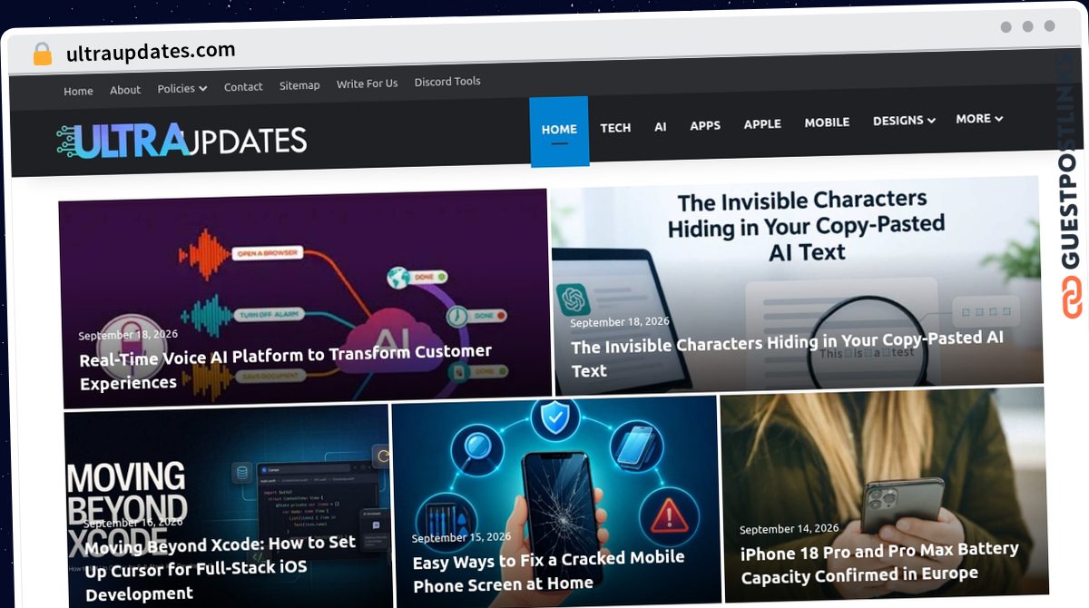 Publish Guest Post on ultraupdates.com