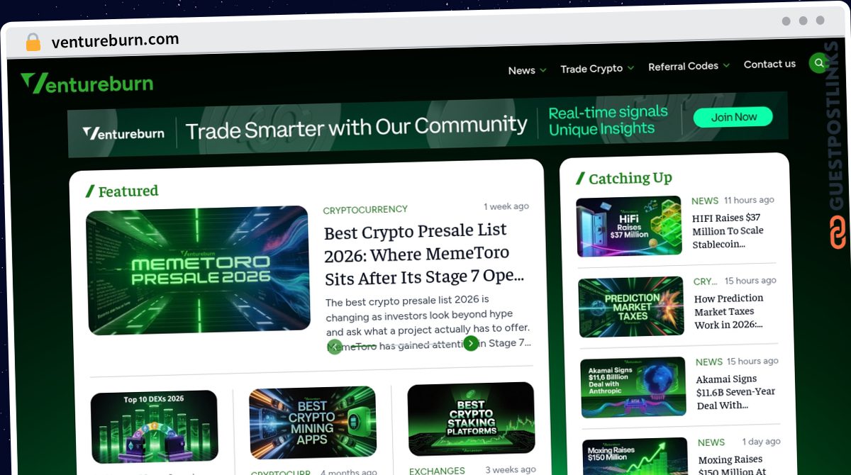 Publish Guest Post on ventureburn.com