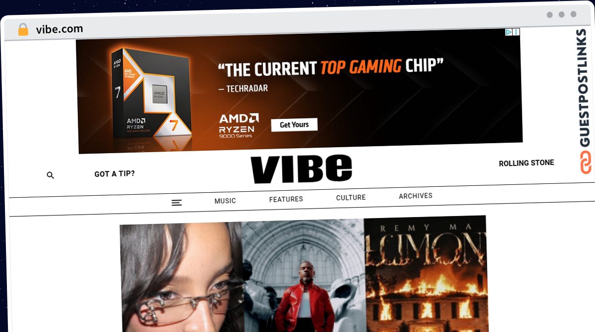 Publish Guest Post on vibe.com