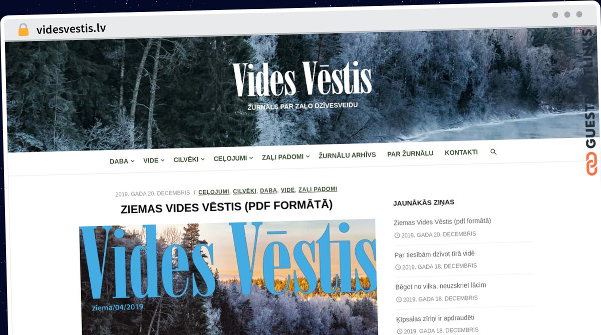 Publish Guest Post on videsvestis.lv