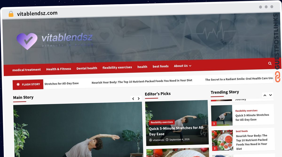 Publish Guest Post on vitablendsz.com