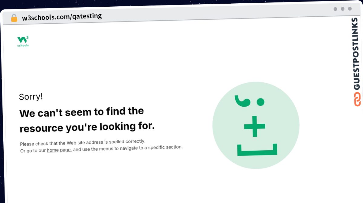 Publish Guest Post on w3schools.com/qatesting