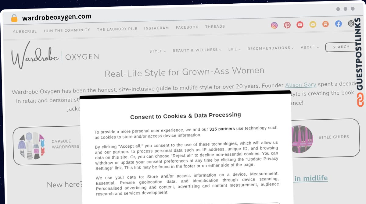 Publish Guest Post on wardrobeoxygen.com