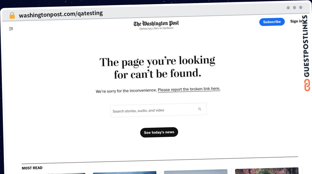 Publish Guest Post on washingtonpost.com/qatesting
