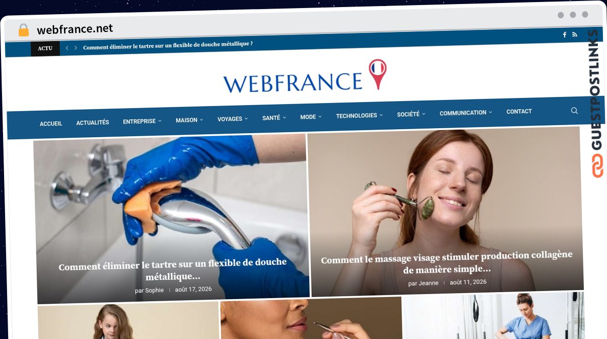 Publish Guest Post on webfrance.net