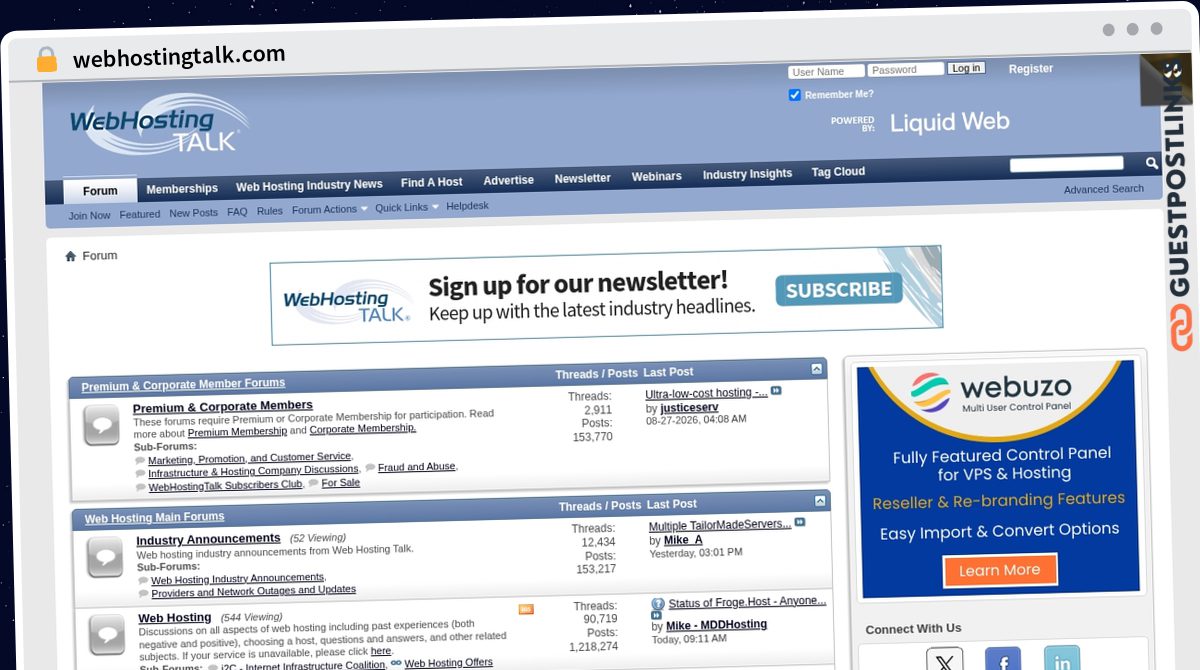 Publish Guest Post on webhostingtalk.com