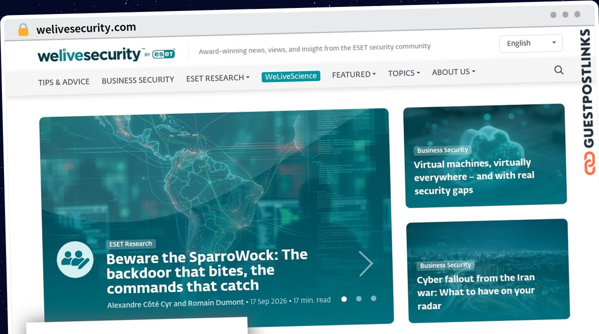 Publish Guest Post on welivesecurity.com
