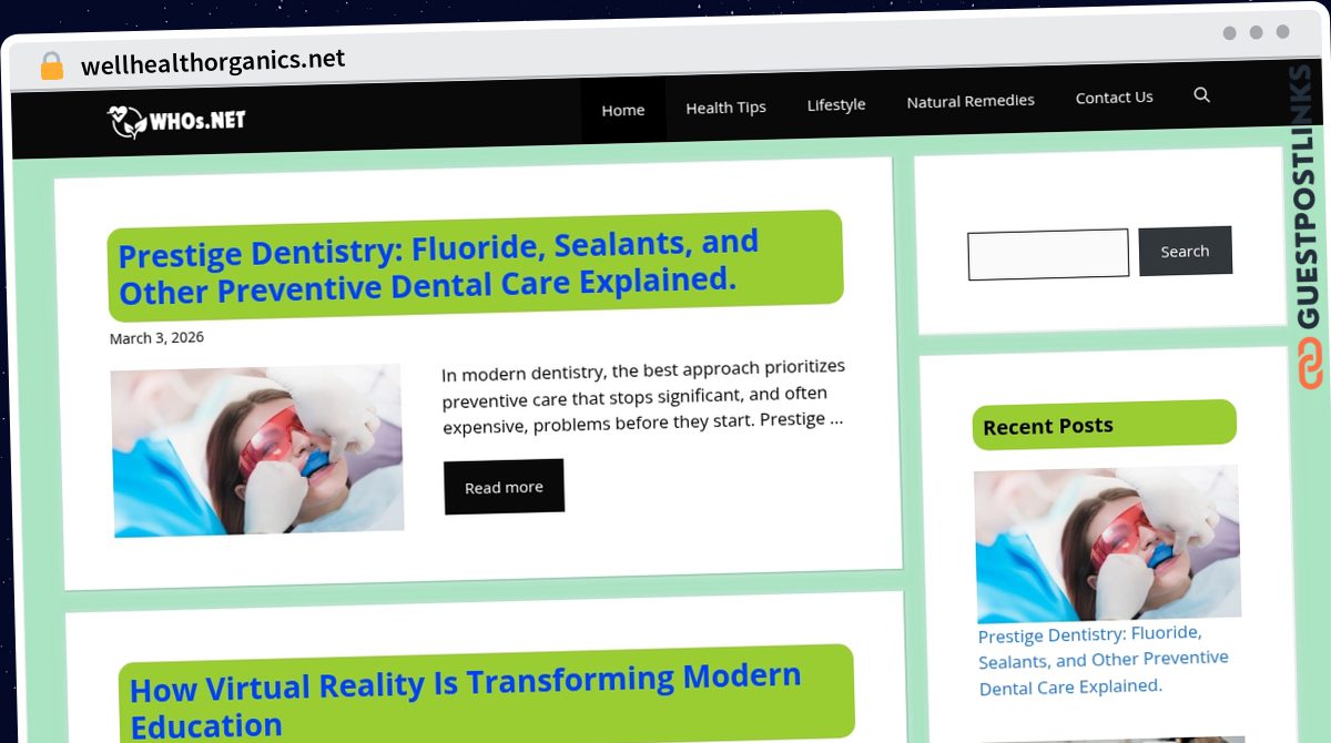 Publish Guest Post on wellhealthorganics.net