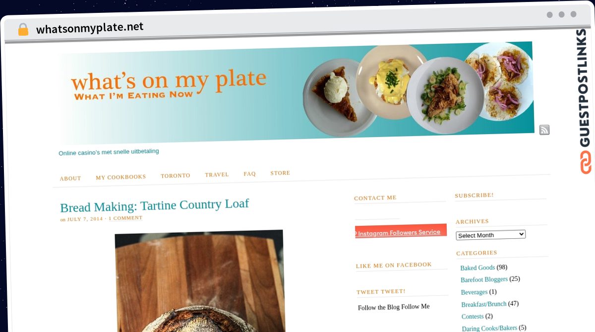 Publish Guest Post on whatsonmyplate.net