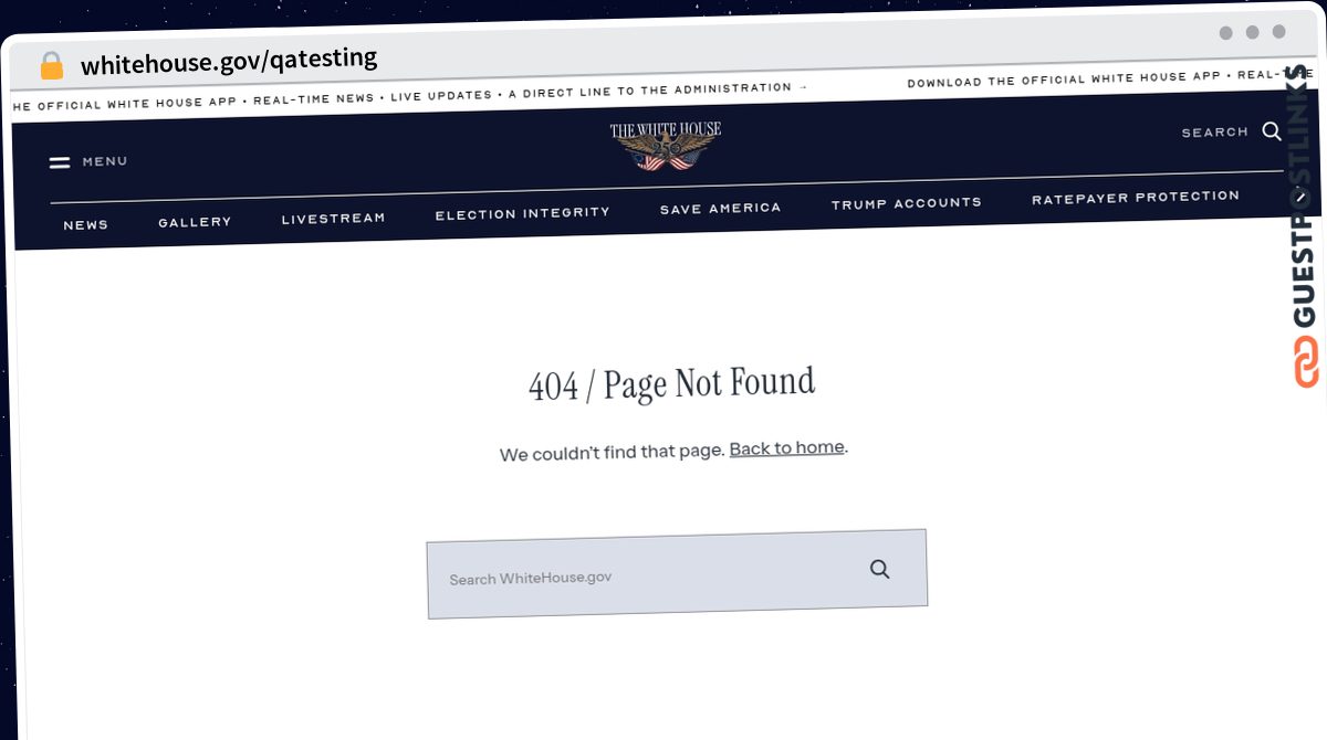 Publish Guest Post on whitehouse.gov/qatesting