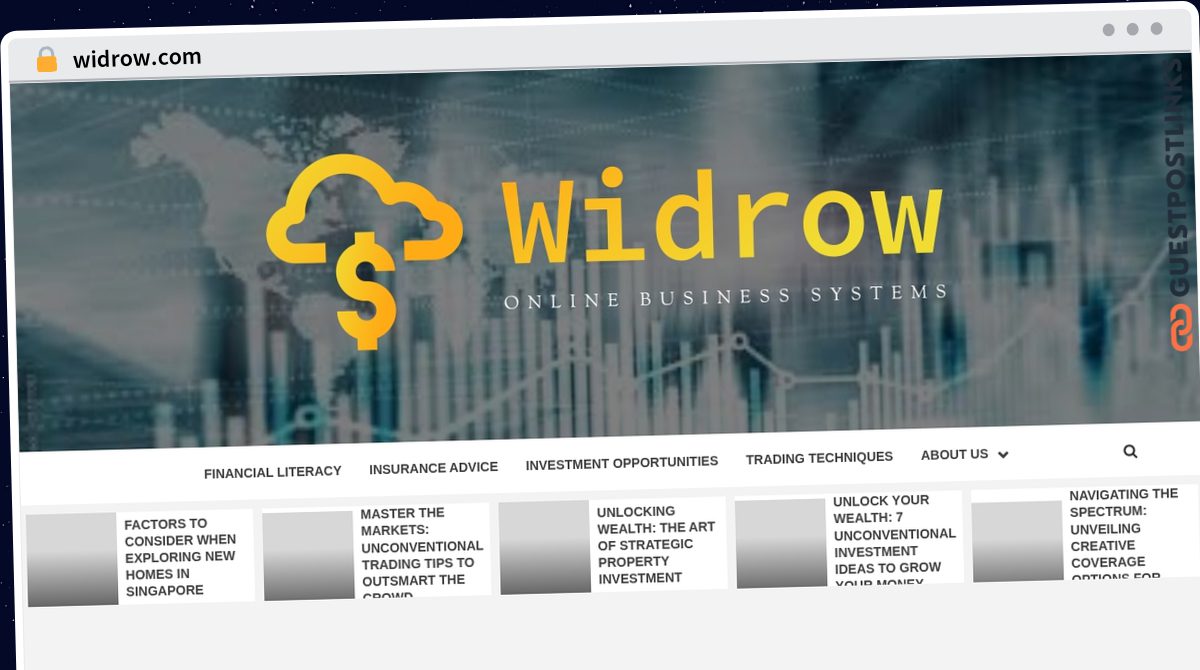 Publish Guest Post on widrow.com