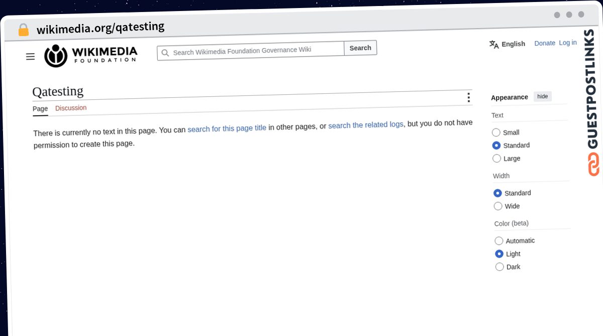 Publish Guest Post on wikimedia.org/qatesting