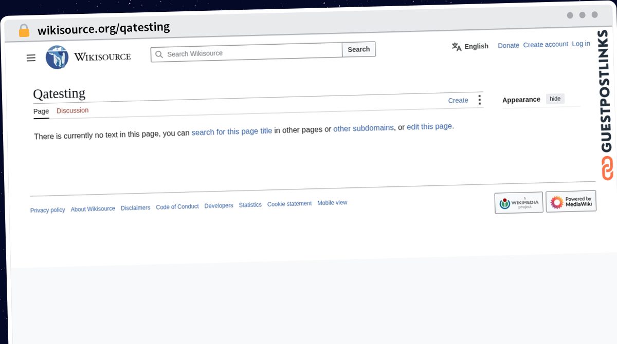 Publish Guest Post on wikisource.org/qatesting