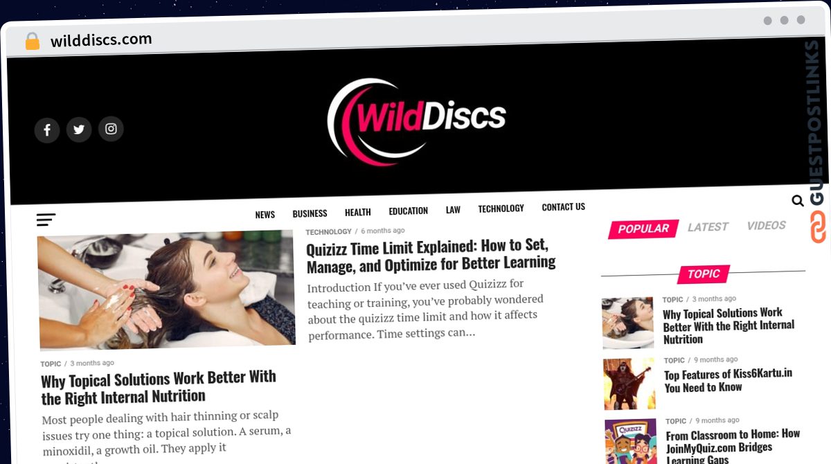 Publish Guest Post on wilddiscs.com