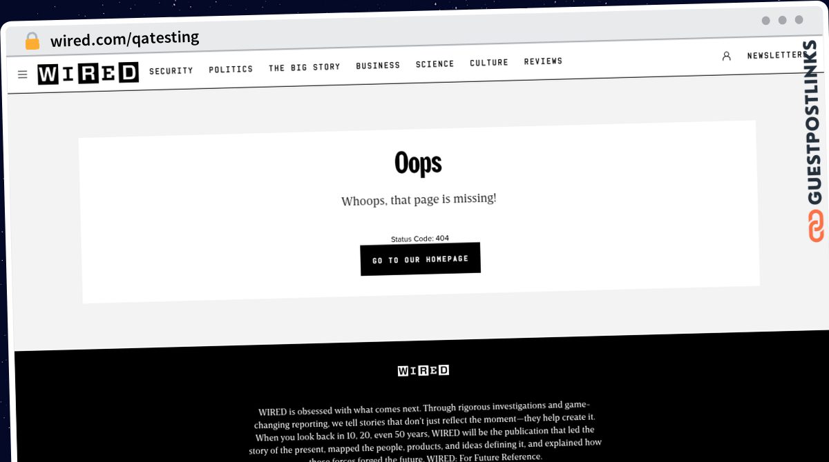 Publish Guest Post on wired.com/qatesting