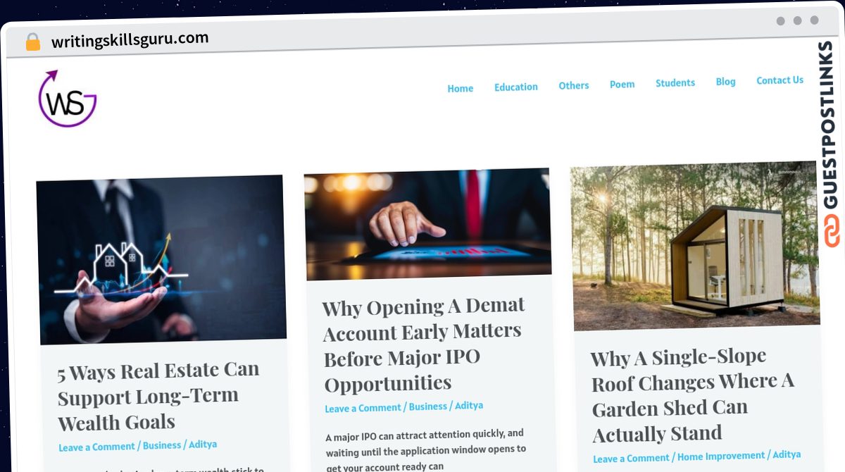 Publish Guest Post on writingskillsguru.com