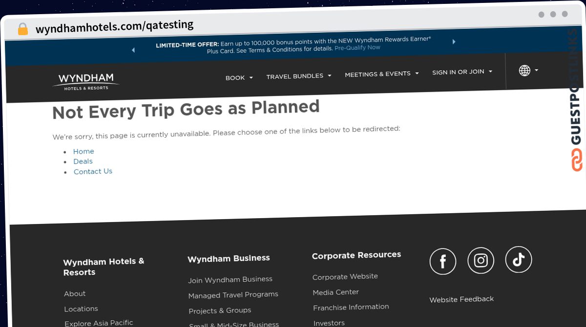 Publish Guest Post on wyndhamhotels.com/qatesting