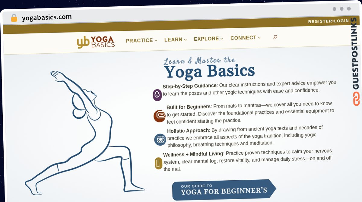 Publish Guest Post on yogabasics.com