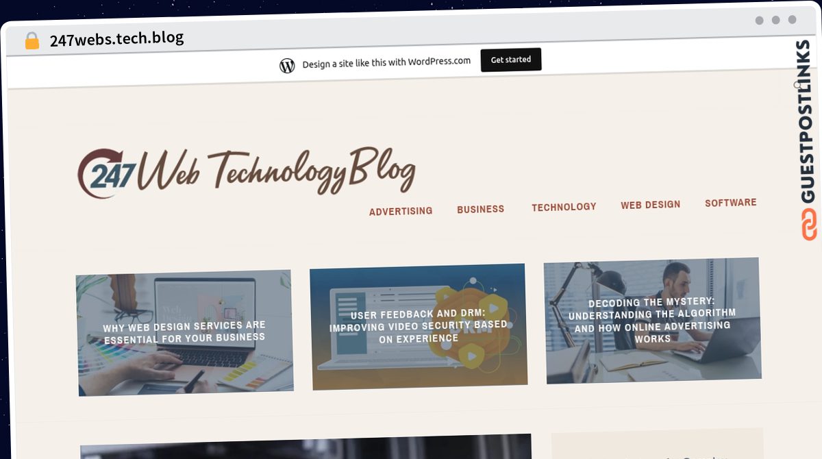 Publish Guest Post on 247webs.tech.blog