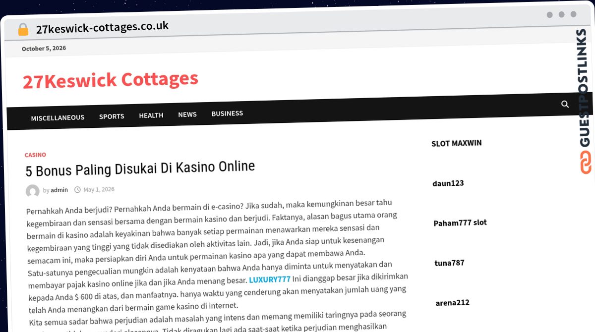 Publish Guest Post on 27keswick-cottages.co.uk