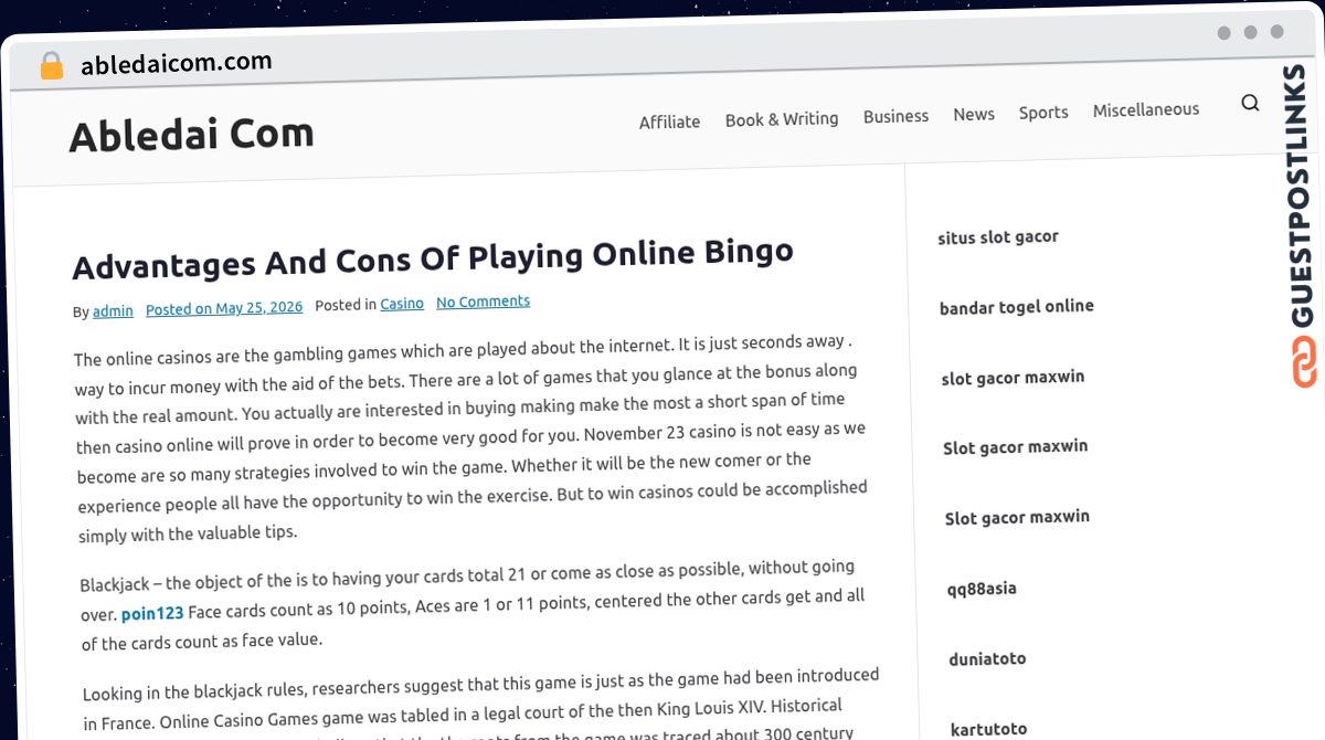 Publish Guest Post on abledaicom.com