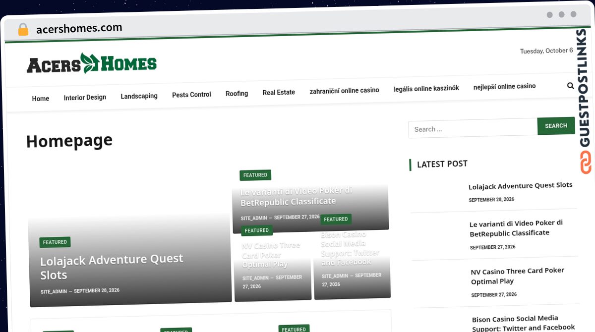 Publish Guest Post on acershomes.com