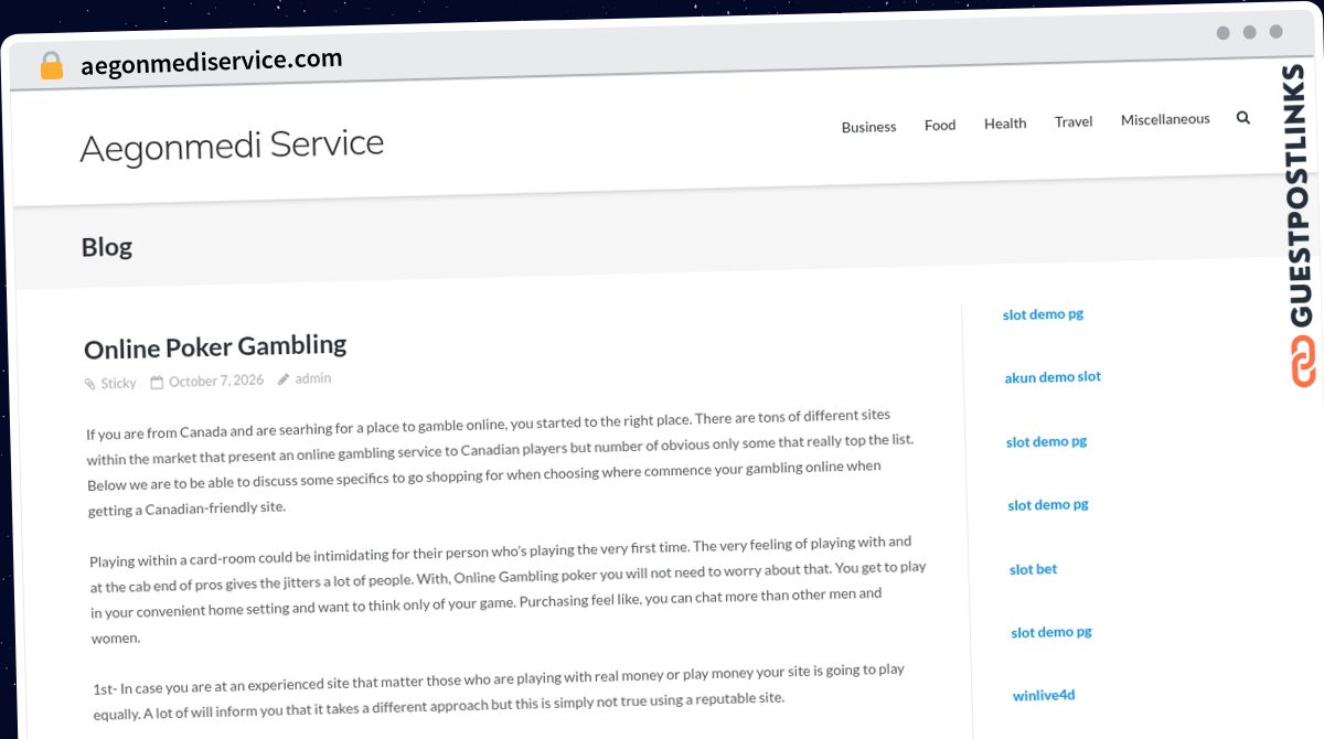 Publish Guest Post on aegonmediservice.com