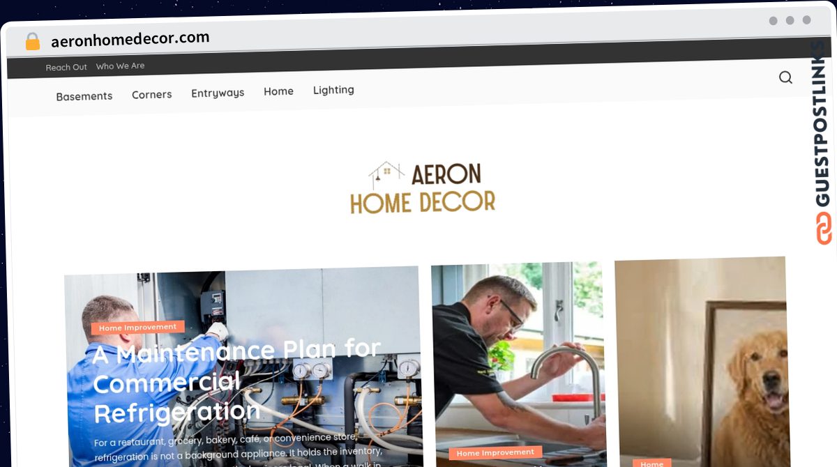 Publish Guest Post on aeronhomedecor.com