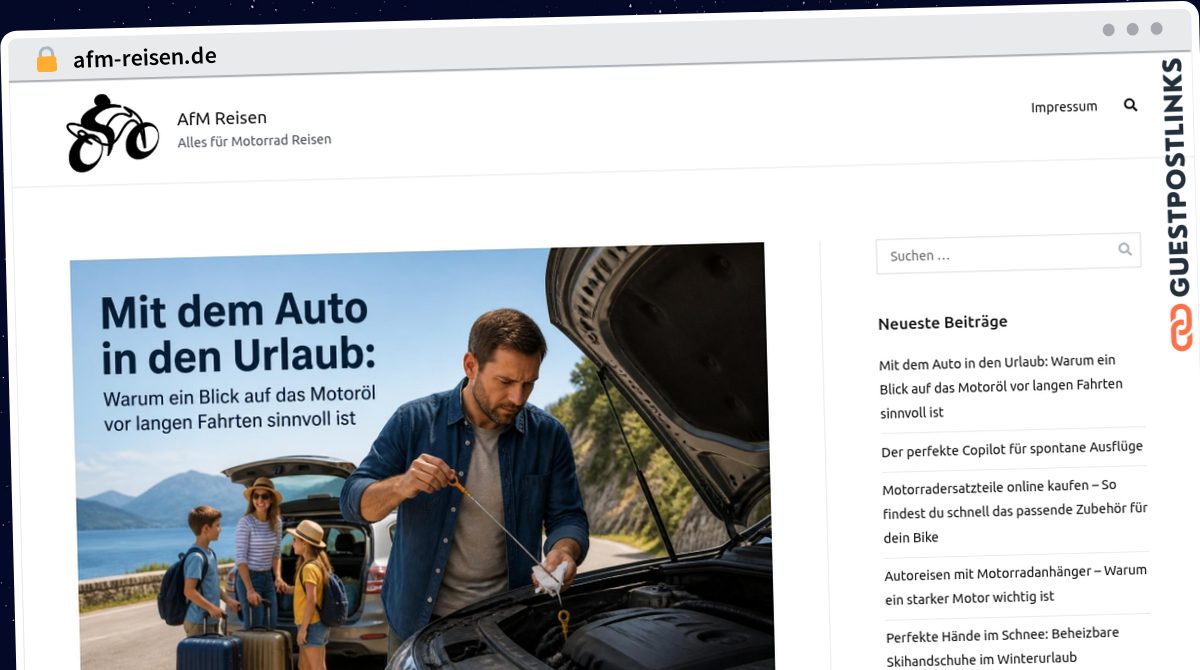 Publish Guest Post on afm-reisen.de