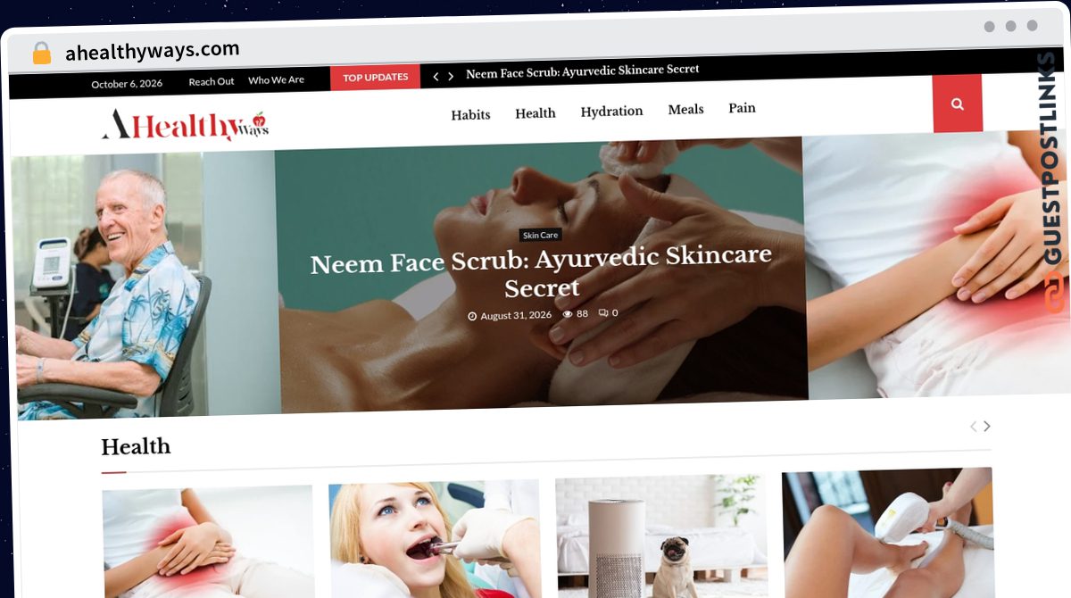 Publish Guest Post on ahealthyways.com