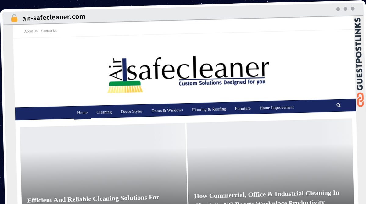 Publish Guest Post on air-safecleaner.com