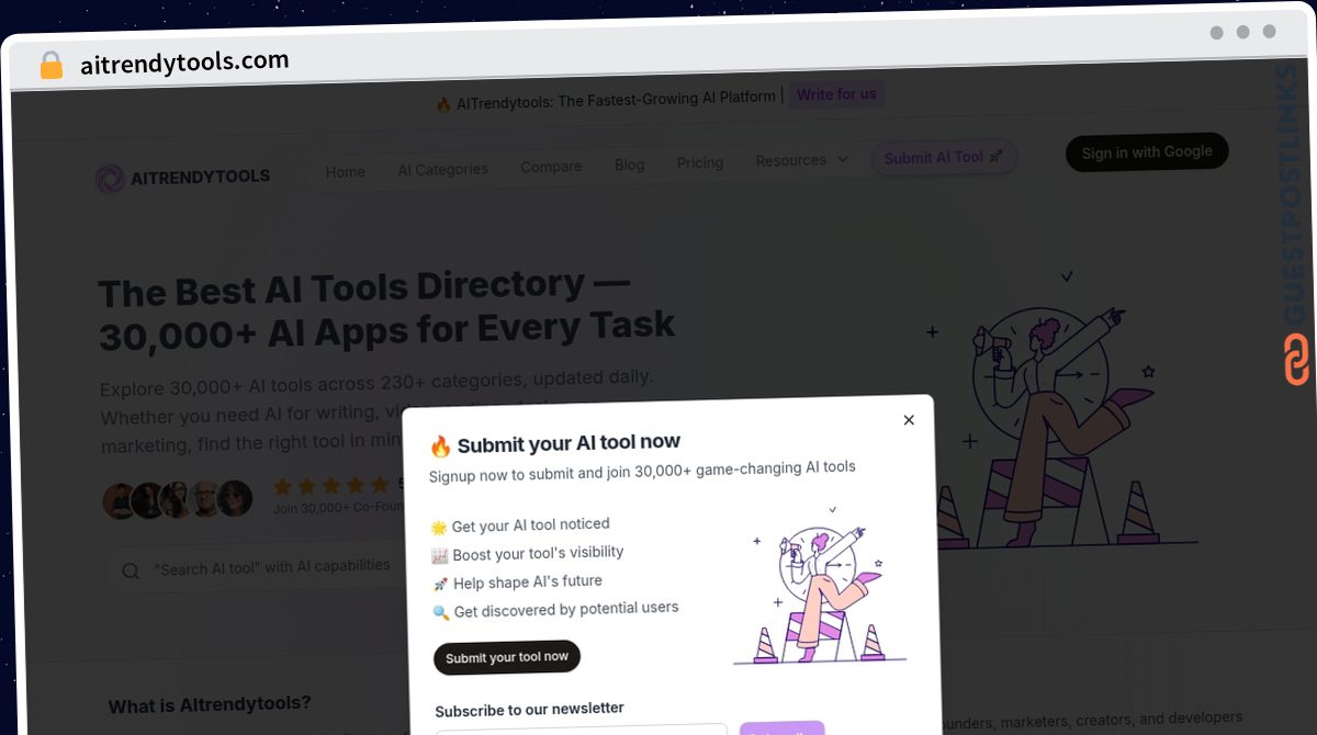 Publish Guest Post on aitrendytools.com