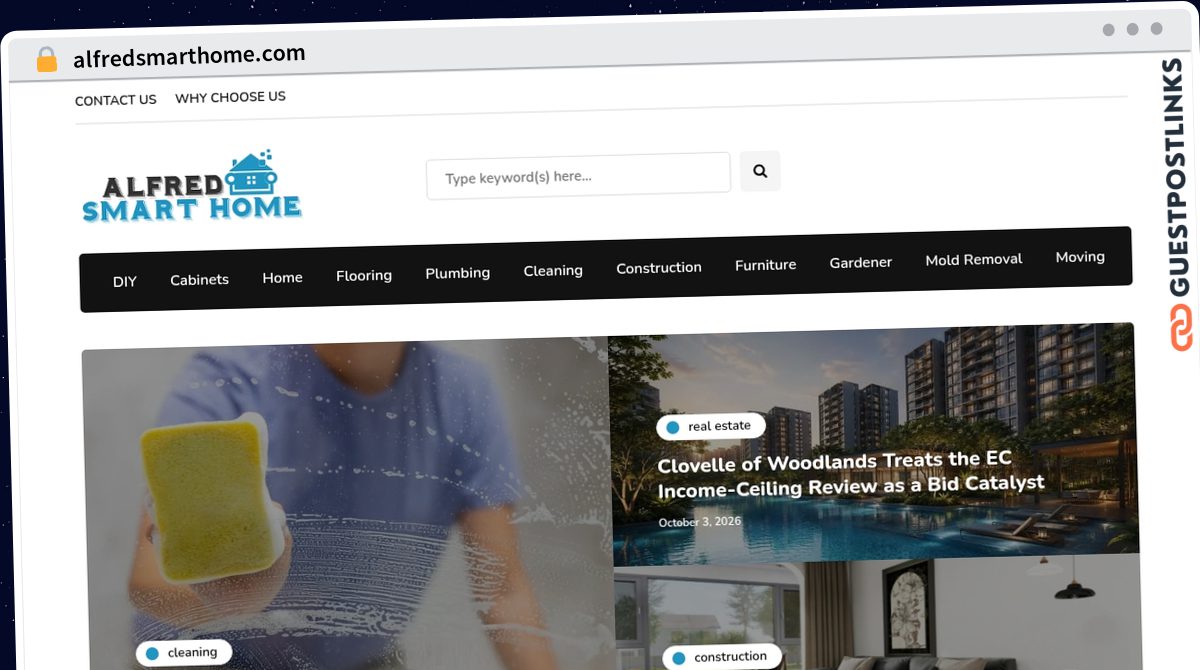 Publish Guest Post on alfredsmarthome.com