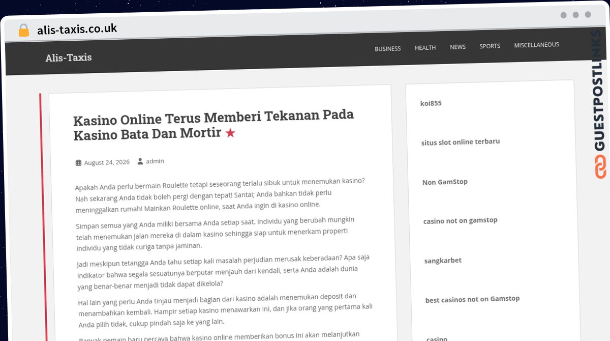 Publish Guest Post on alis-taxis.co.uk