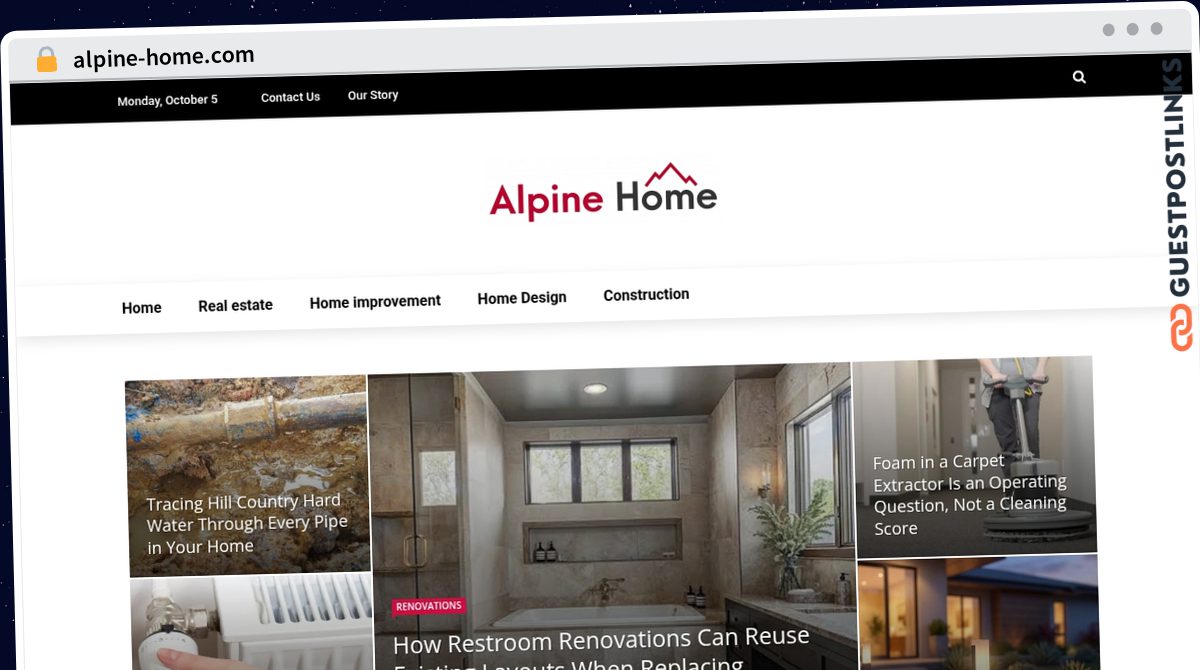 Publish Guest Post on alpine-home.com