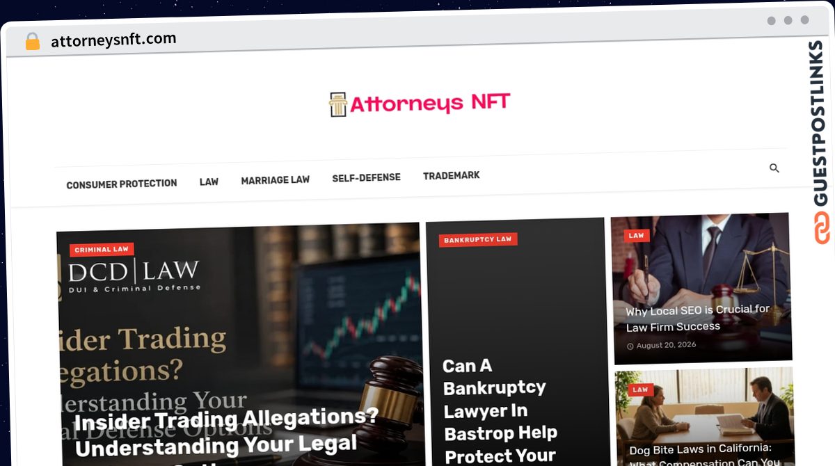 Publish Guest Post on attorneysnft.com
