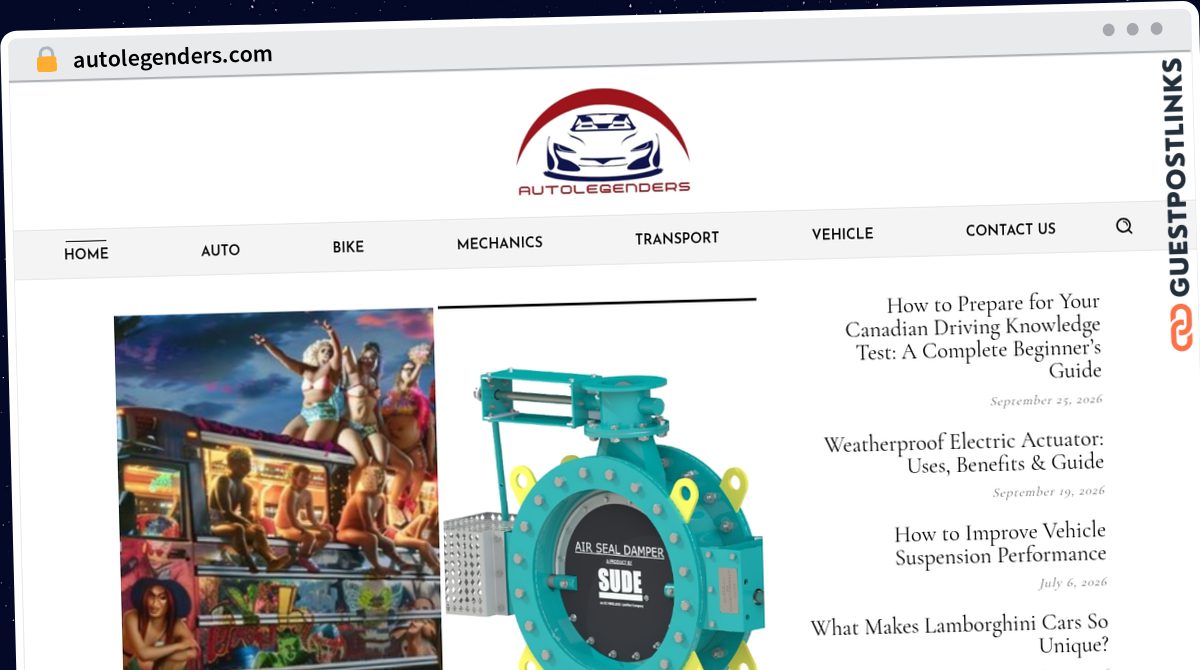 Publish Guest Post on autolegenders.com