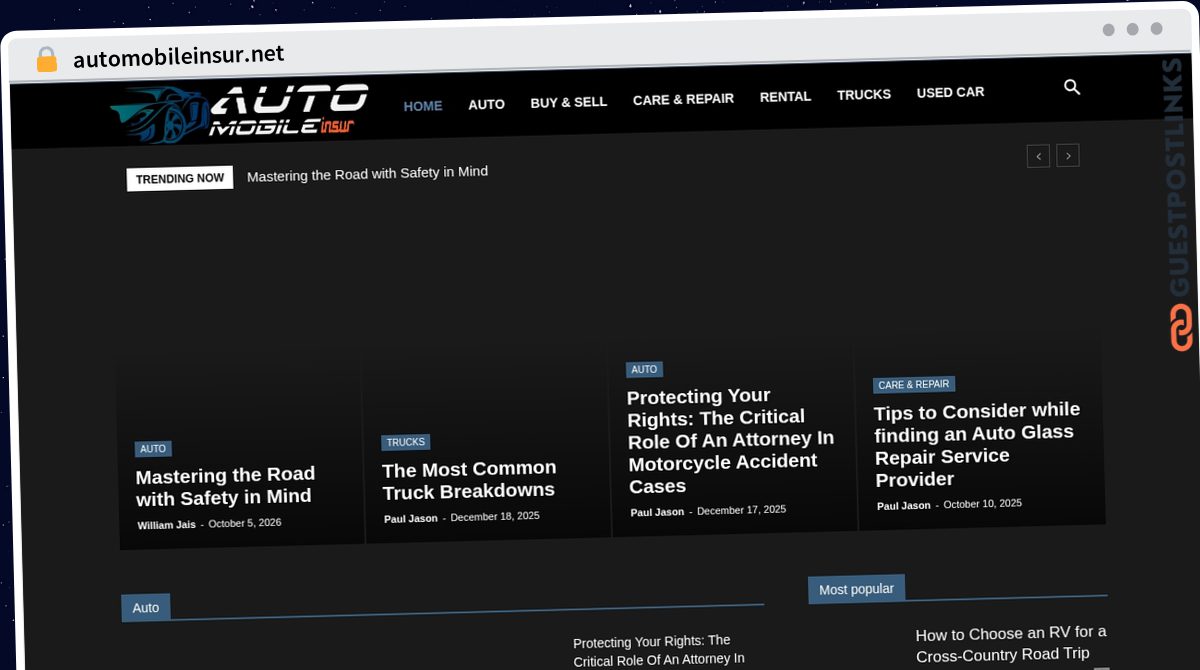 Publish Guest Post on automobileinsur.net
