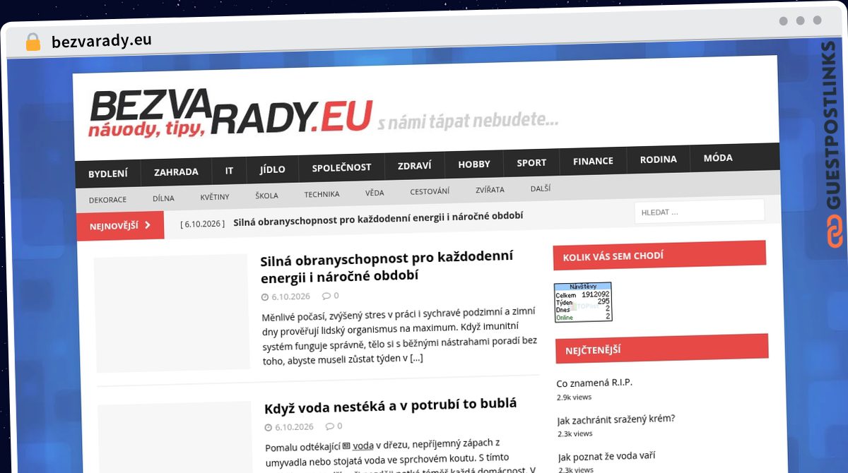 Publish Guest Post on bezvarady.eu