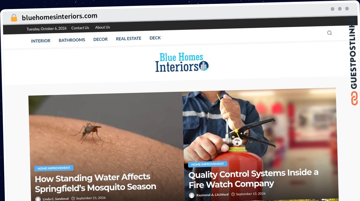 Publish Guest Post on bluehomesinteriors.com
