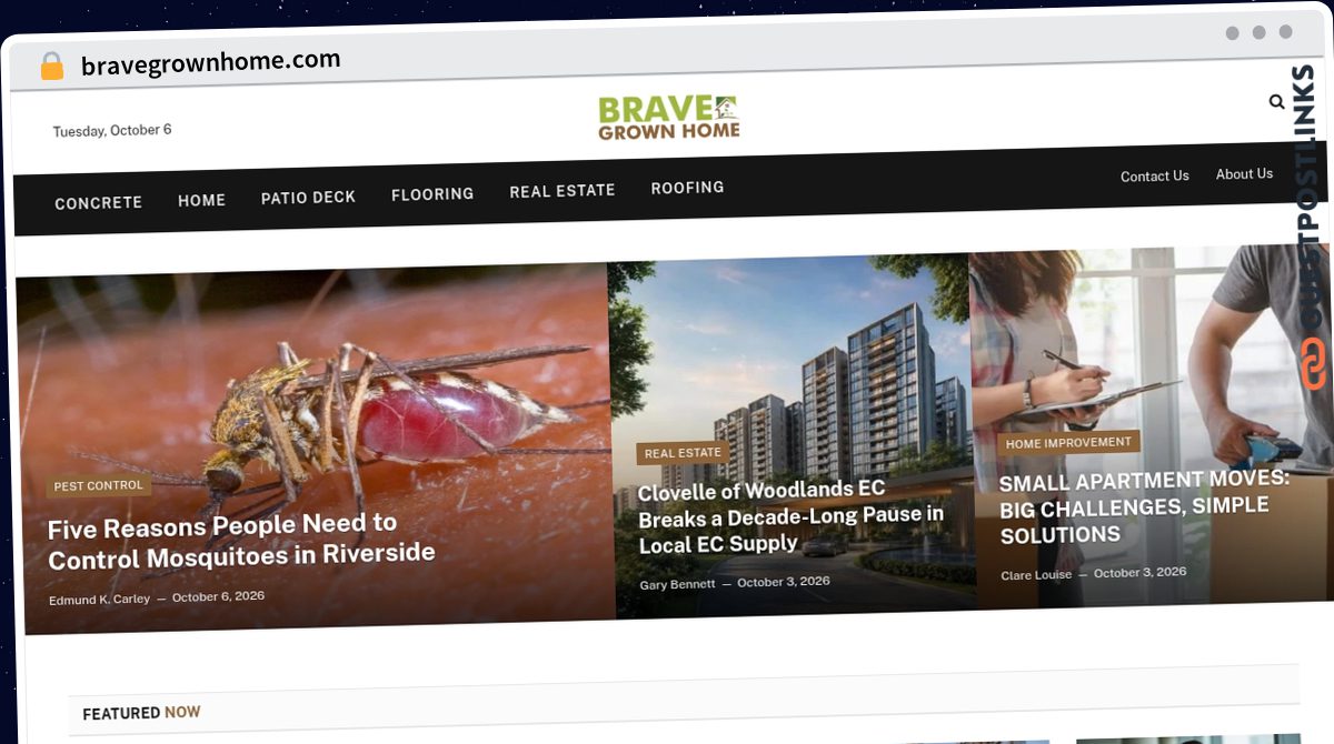 Publish Guest Post on bravegrownhome.com