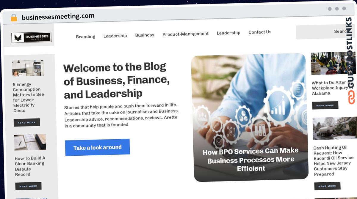 Publish Guest Post on businessesmeeting.com